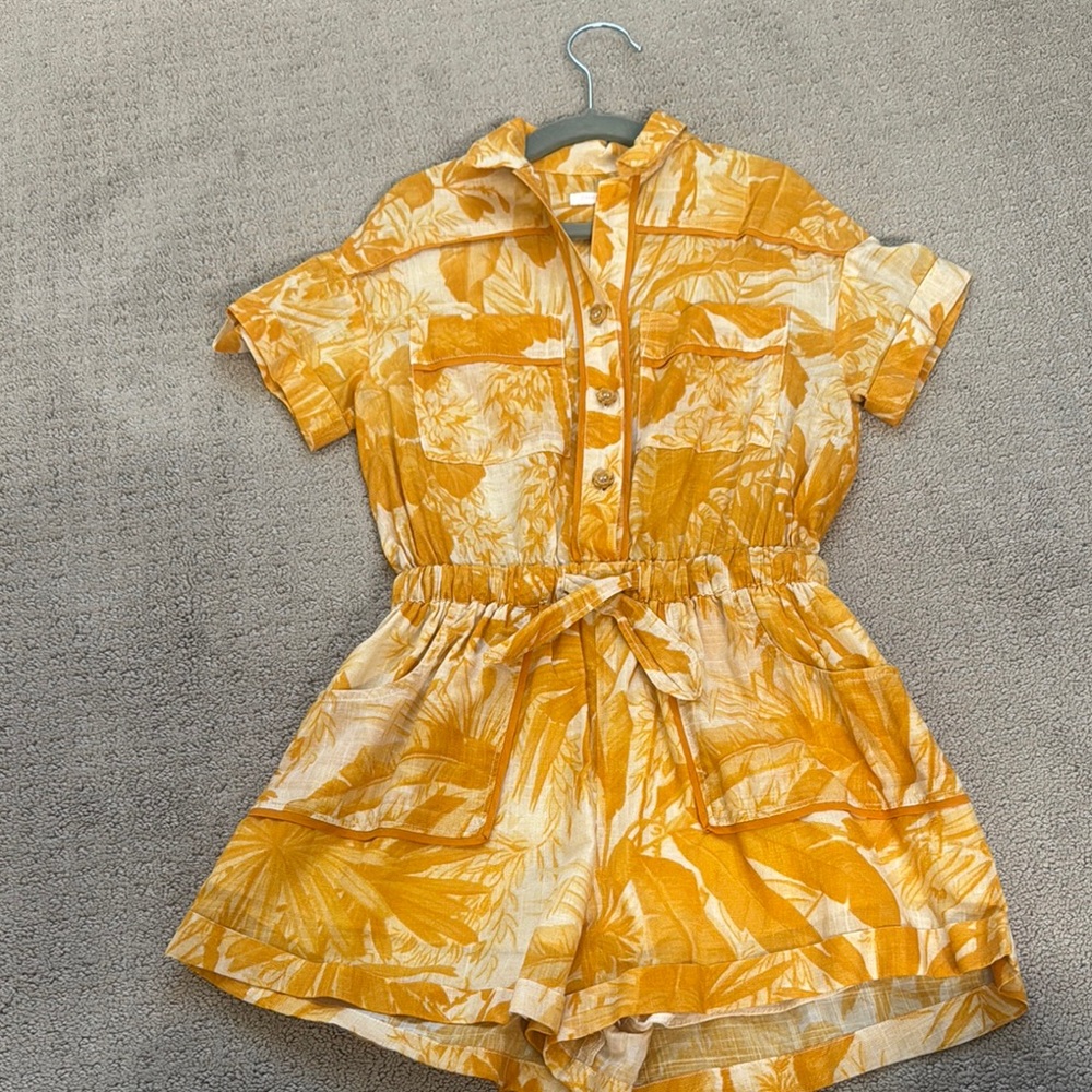 Tropical Yellow and Cream Romper